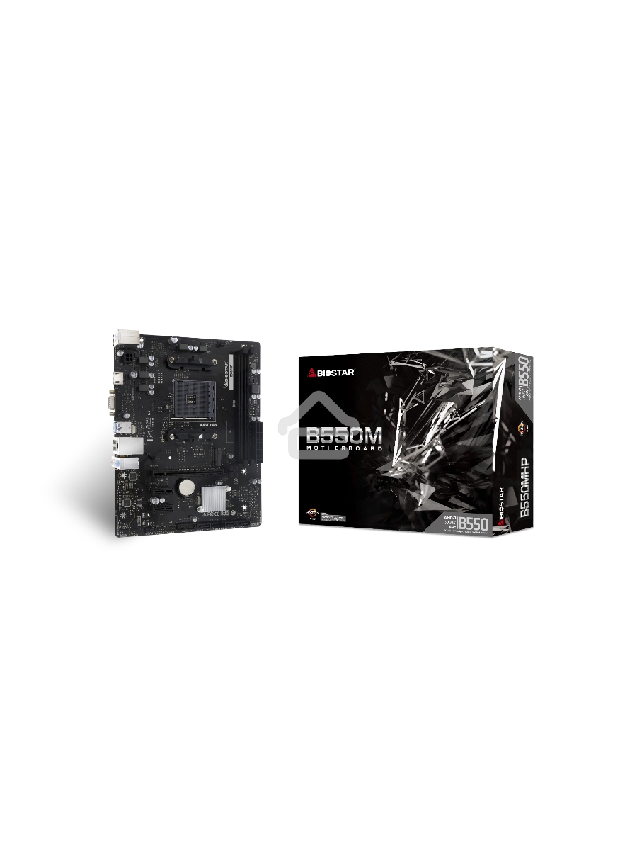Материнская плата Biostar B550MHP, AM4, AMD B550, 2xDDR4, 4xSATA, 1xM.2, 1xPCIe 4.0 x16, 2xPCIe 3.0 x1, 1xVGA, 1xHDMI, 1x1Gb LAN, 2xUSB-A 5Gbps, 4xUSB-A 2.0, 3x3.5 мм, 7.1, mATX