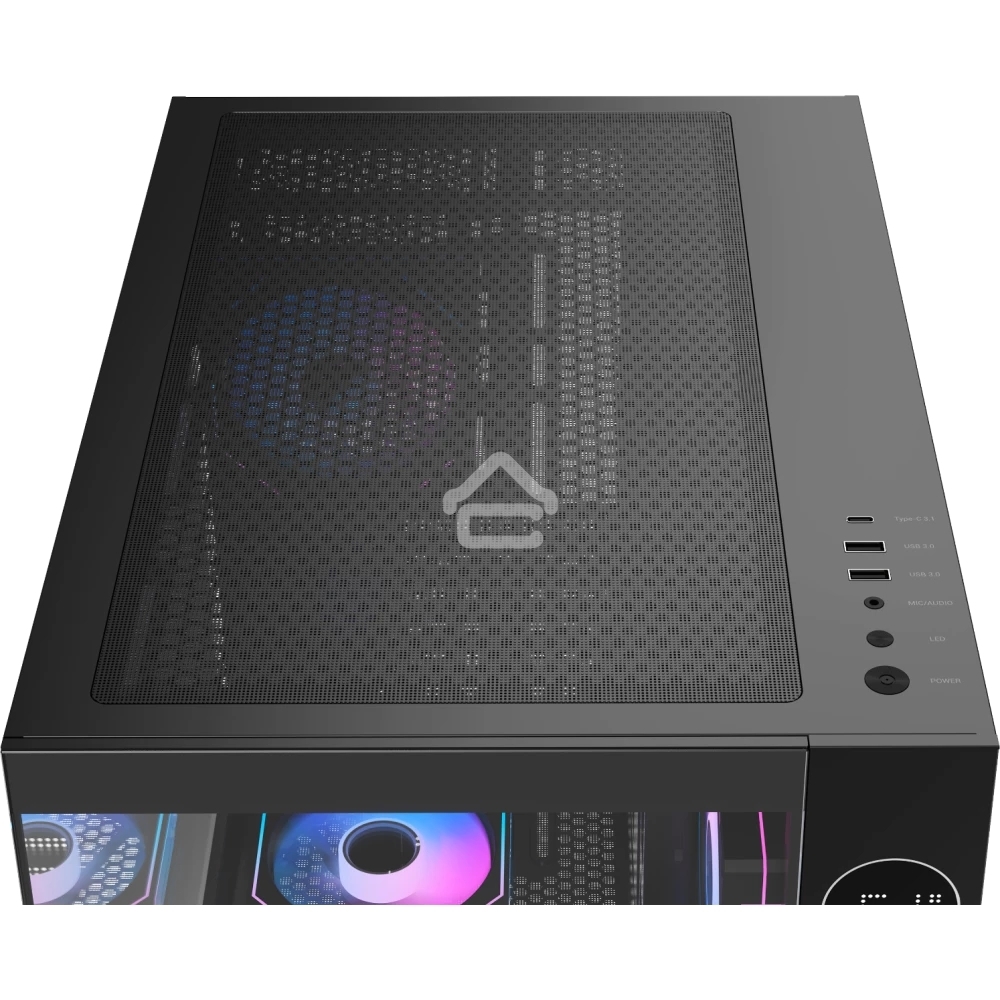 Компьютерный корпус Ocypus Iota C70 BK ARGB ATX/win/black/6 ARGB fans/no PSU/Tempered Glass