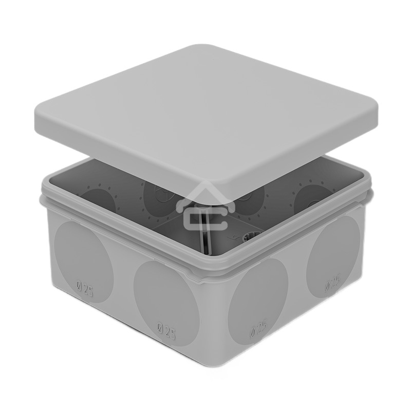 Коробка распаячная Rexant для прямого монтажа ОУ, HF, 100х100х50мм, IP67 (мембранные вводы)