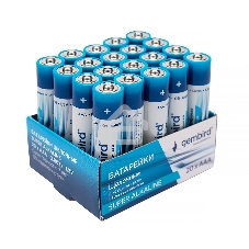 Батарейки щелочные/алкалиновые Gembird Gb-LR03-20B, тип AAA, 20шт, коробка