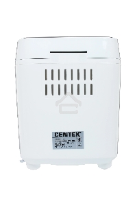 Хлебопечка Centek CT-1415 (бел/сталь) 1500 г БОЛЬШОЙ ОБЪЁМ, 860Вт, 15 программ, таймер, LCD, окошко