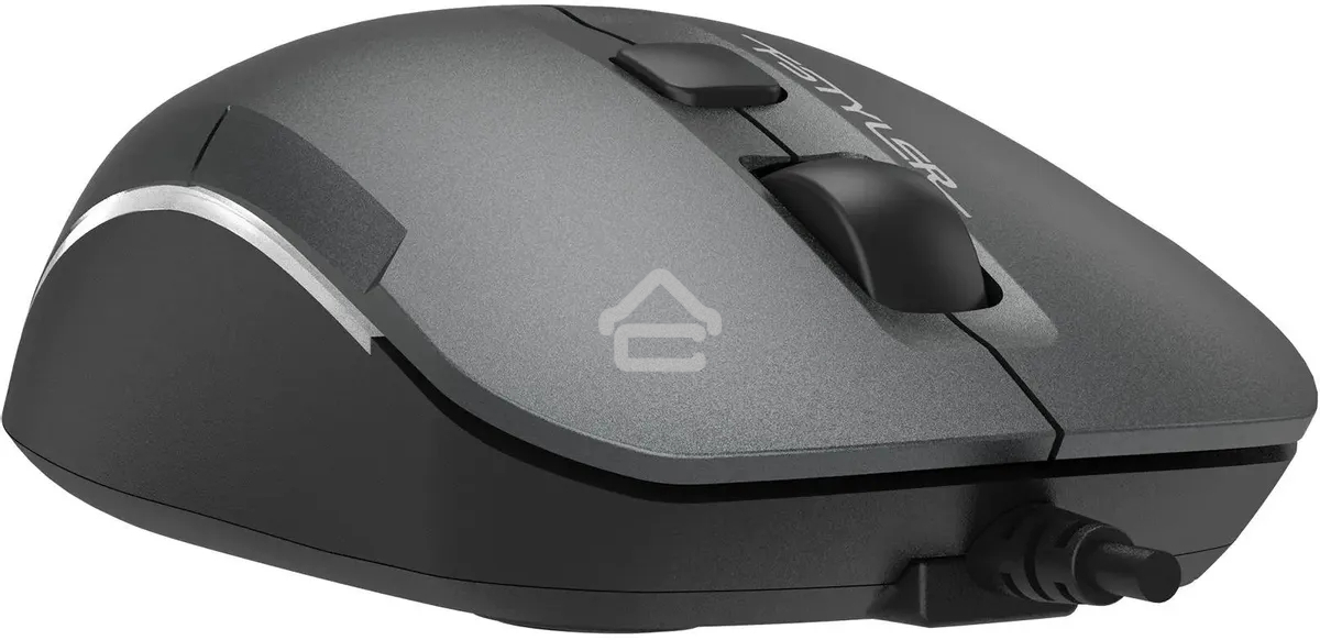 Мышь проводная A4Tech Fstyler FM26 серый/черный, 1600 dpi, USB, кнопки - 4