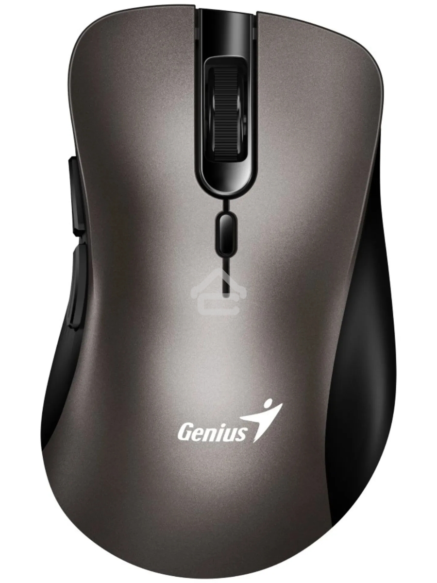 Мышь беспроводная Genius Ergo 8100S титан, 1600 dpi, радиоканал, USB, кнопки - 6