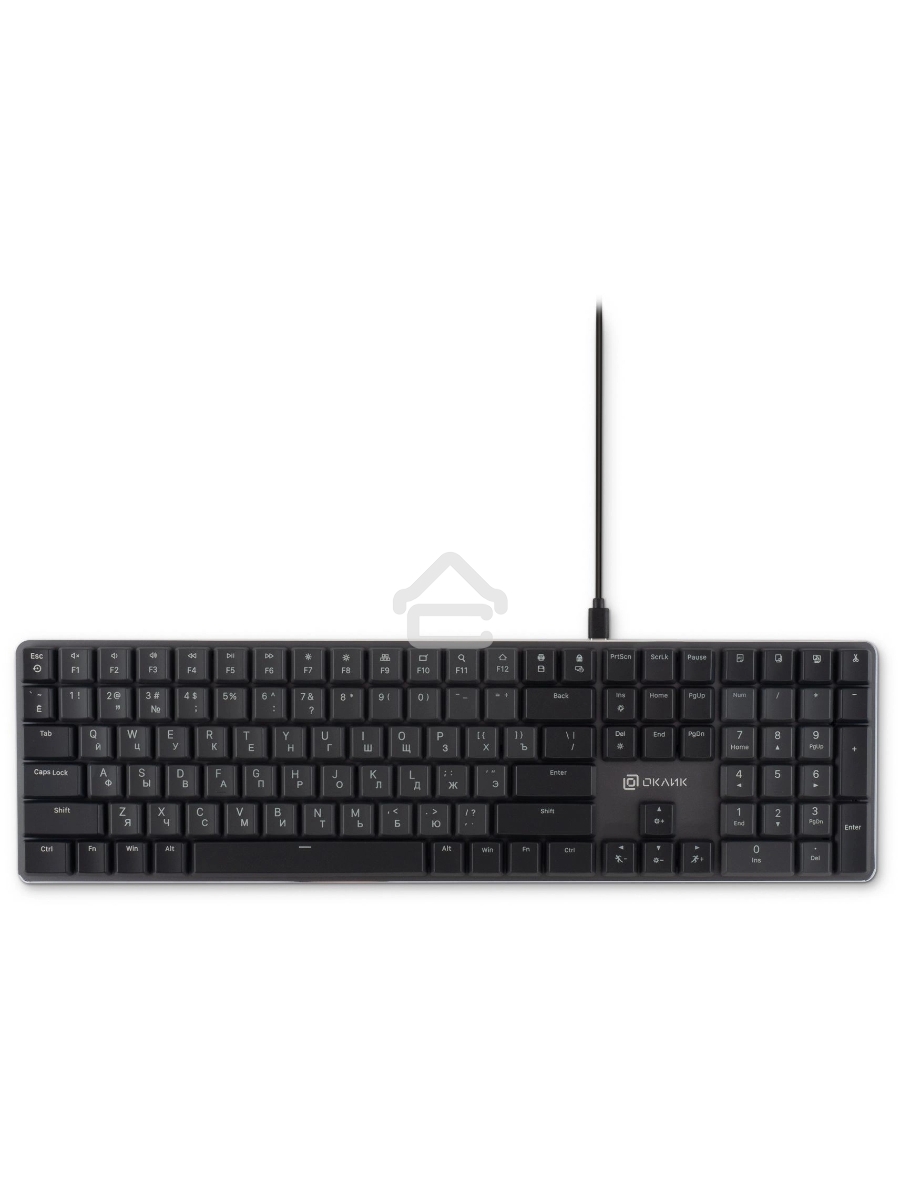 Клавиатура Oklick K953X (1901086) проводная, USB, черный/серый