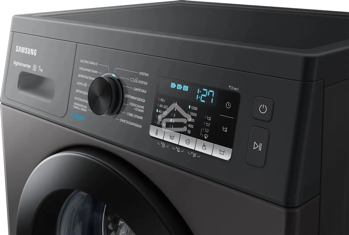 Стиральная машина Samsung WW70AG5S20CXLP нержавеющая сталь, загрузка фронтальная 7 кг, 1200 об/мин, класс: A