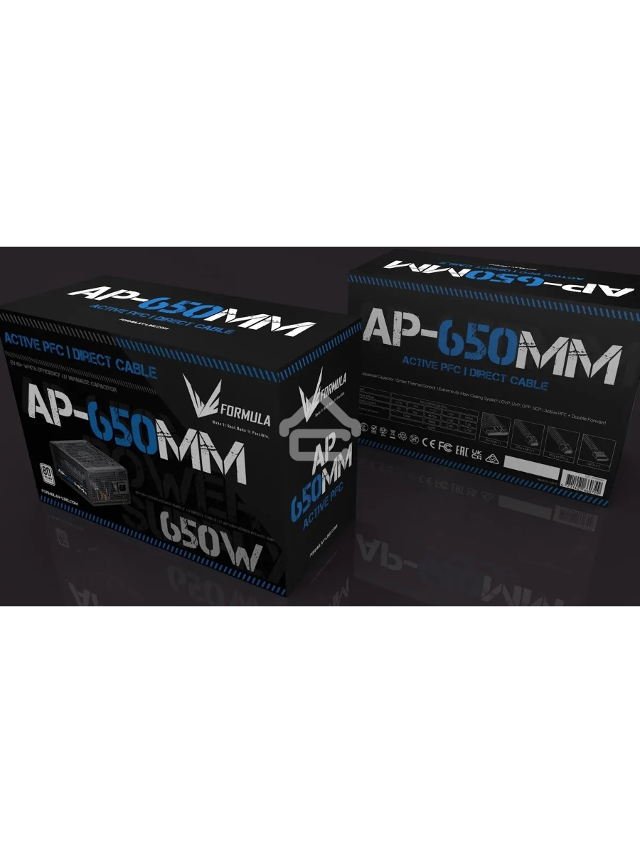 Блок питания Aerocool / Formula ATX 650W AP-650ММ 80 PLUS WHITE (20+4pin) APFC 120mm fan 6xSATA RTL