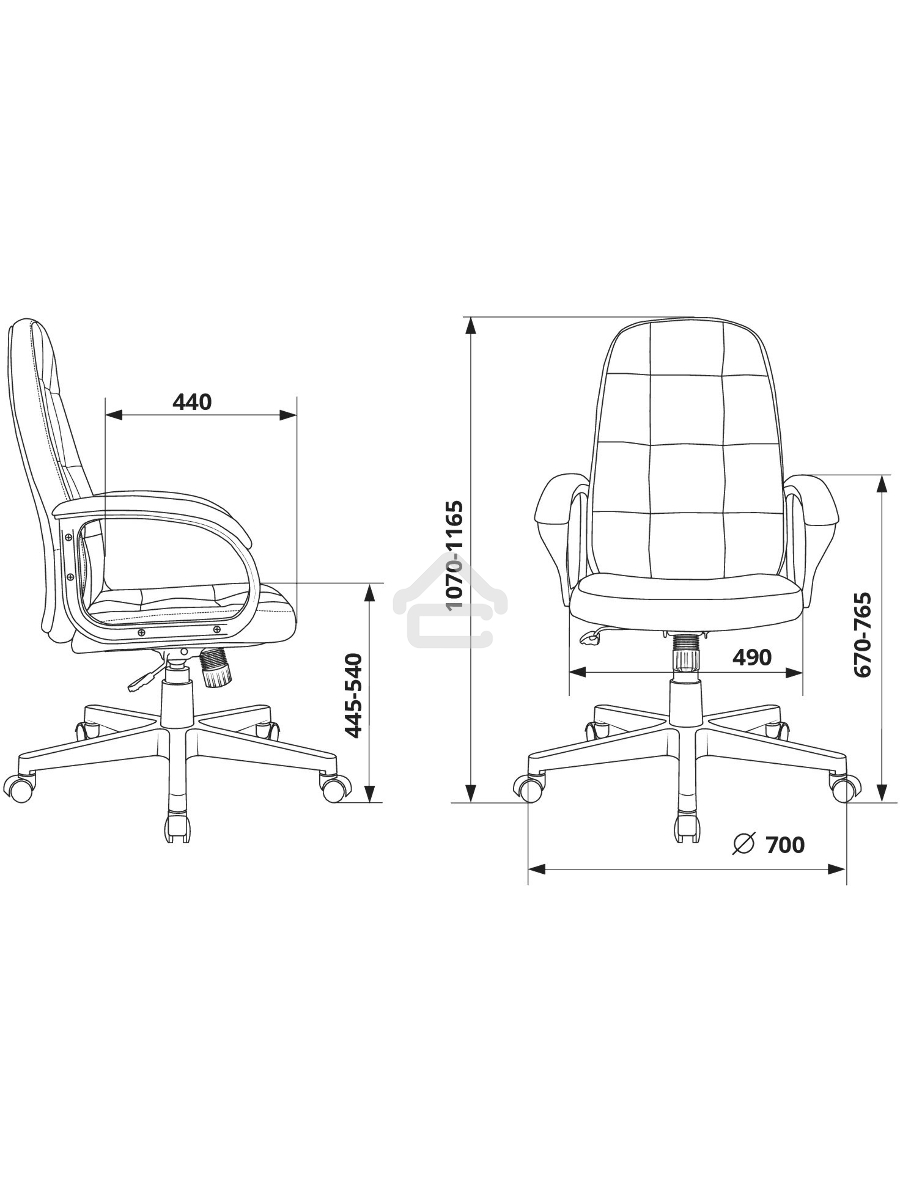 Кресло руководителя Бюрократ CH 002 Fabric серо-голубой Light-28 крестов. пластик