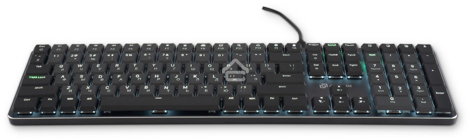 Клавиатура Oklick K953X (1901086) проводная, USB, черный/серый