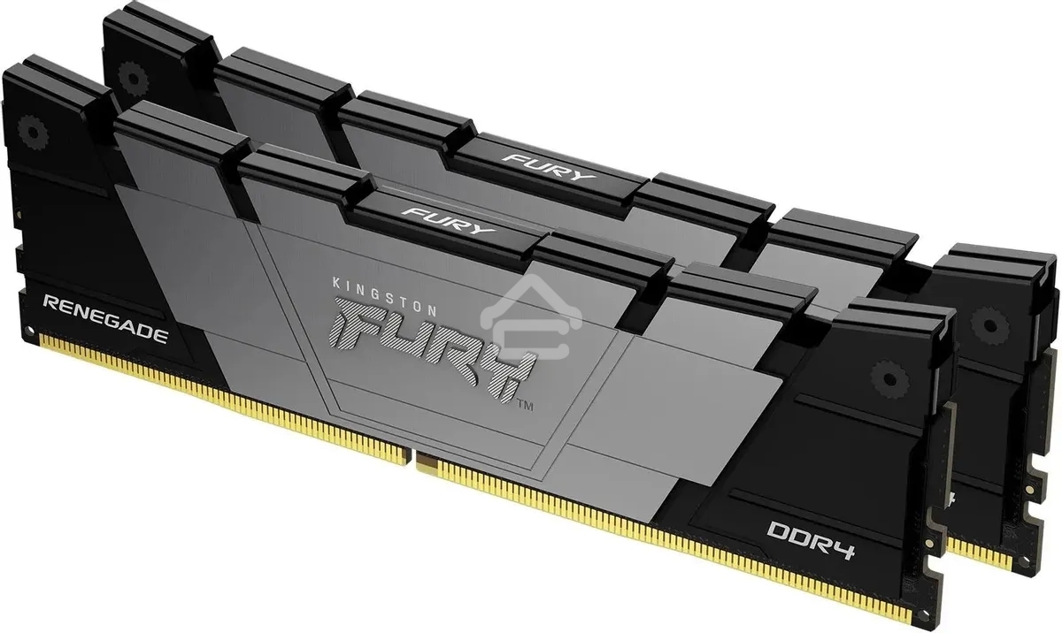 Оперативная память Kingston Fury Renegade, DDR4, 16GB (2x8GB), 3600MHz, CL16, DIMM, с радиаторами, серый/черный