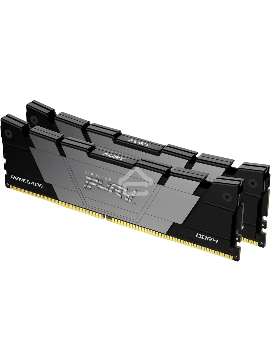 Оперативная память Kingston Fury Renegade, DDR4, 16GB (2x8GB), 3600MHz, CL16, DIMM, с радиаторами, серый/черный