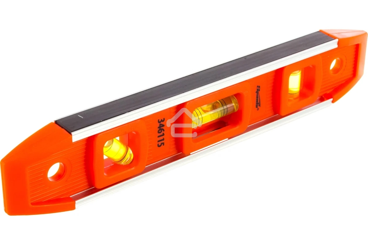 Уровень усиленный Sparta 230 мм, 3 глазка, магнитный, пластмассовый 