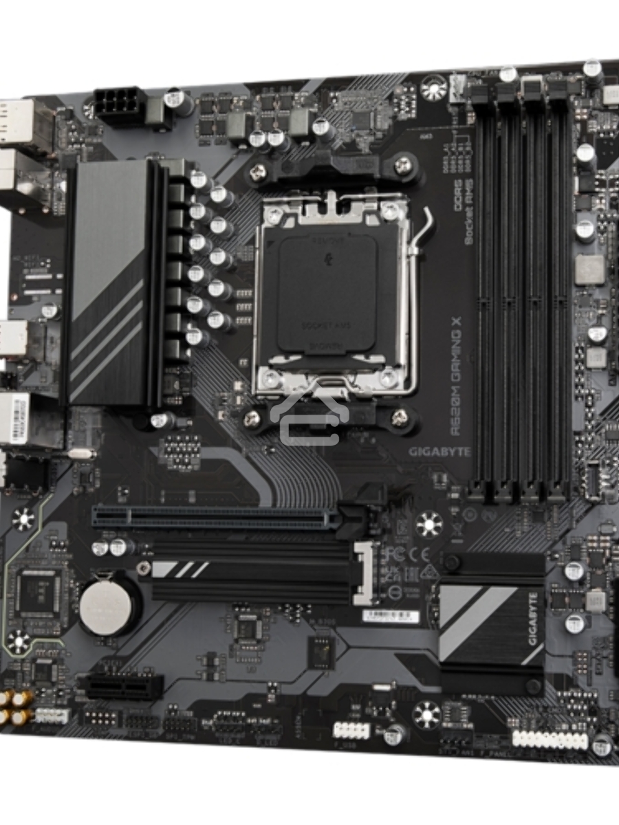 Материнская плата Gigabyte A620M GAMING X, Micro-ATX, AM5, AMD A620, 4xDDR5, 4xSATA, 1xM.2, 1xPCI-E 4.0 x16, 1xPCI-E x1, 1xHDMI, 1xDP, 1x 1Gb LAN, 1xUSB 3.2 Gen 2, 2xUSB 2.0, 2xUSB 3.2 Gen 1, 3x3.5mm, 7.1, ATX