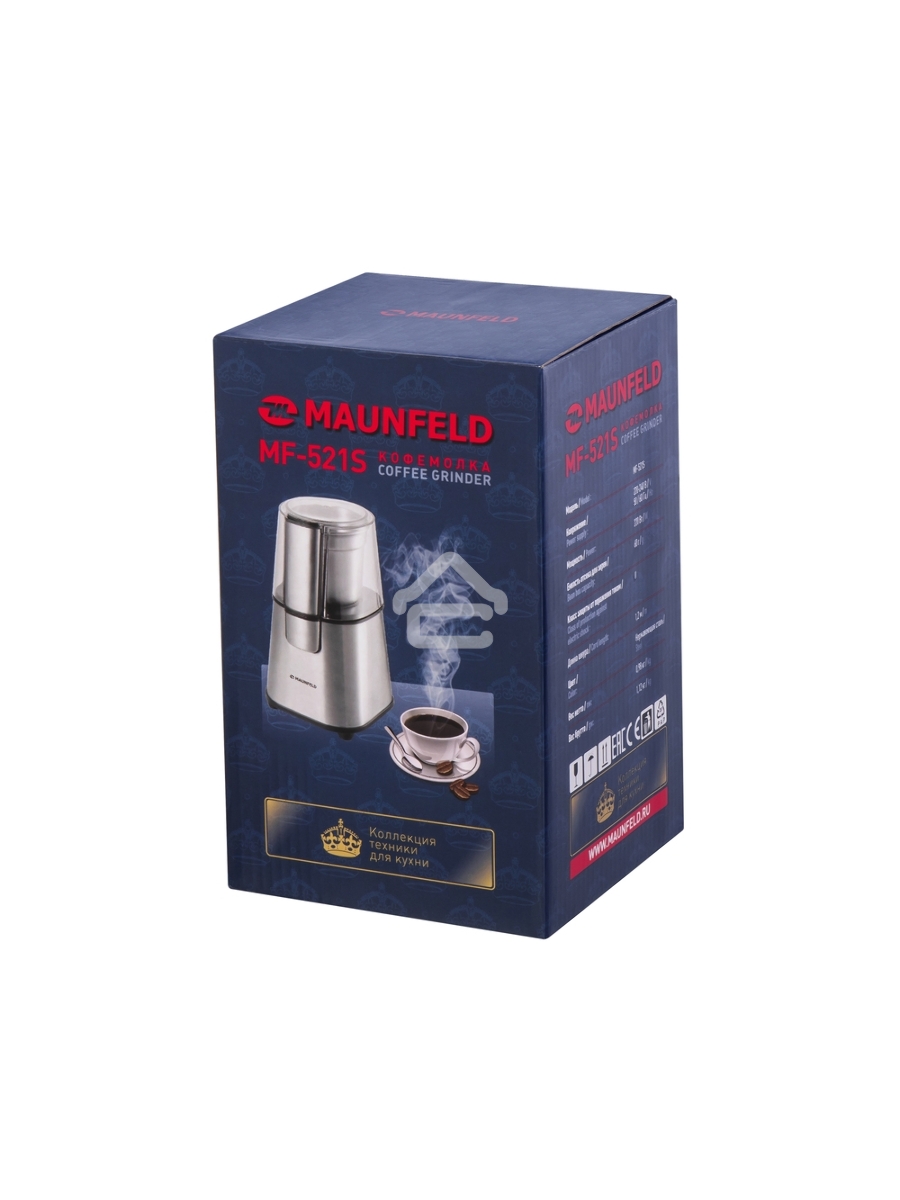 Кофемолка Maunfeld MF-521S 180 Вт, нержавеющая сталь