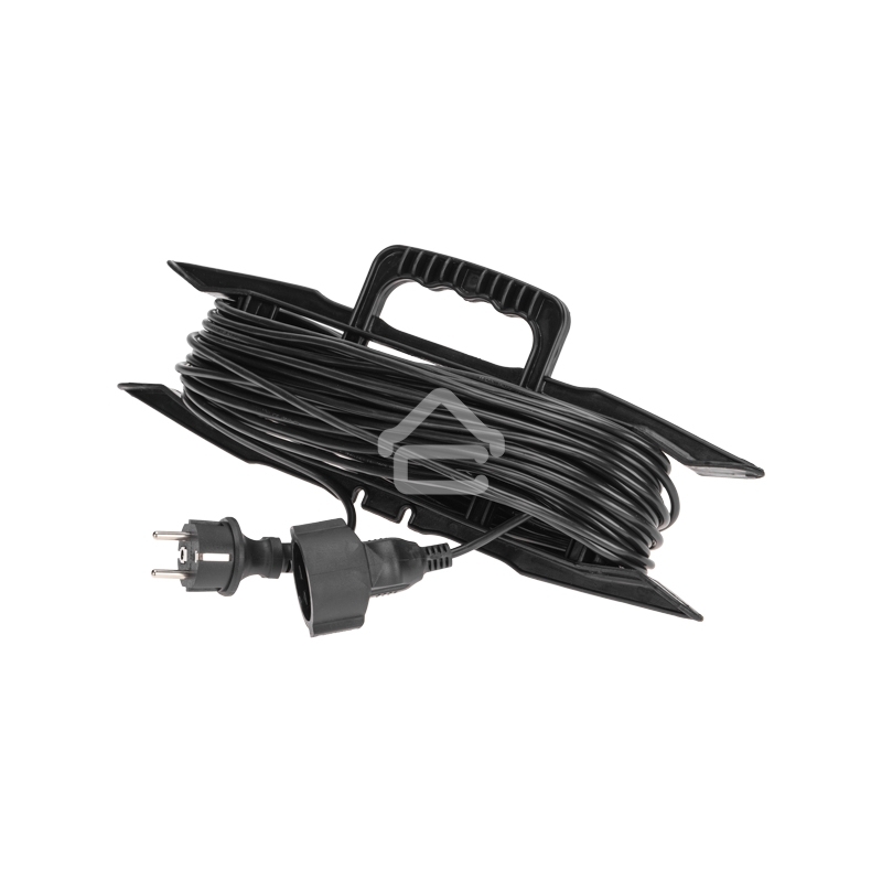 Удлинитель-шнур PROconnect на рамке ПВС 3х0,75мм², 20 м, с/з, 6А, 1300Вт, IP20, черный