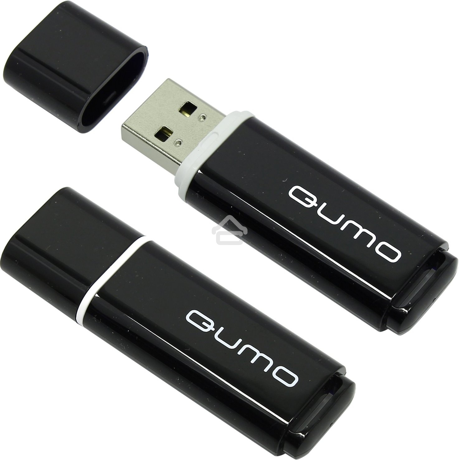 Флешка USB QUMO 8Gb, Optiva 02 Black QM8GUD-OP2 черный