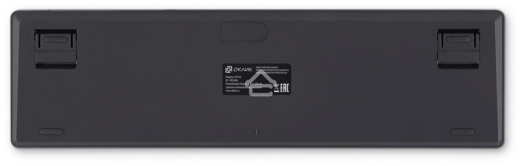 Клавиатура Oklick K953X (1901086) проводная, USB, черный/серый