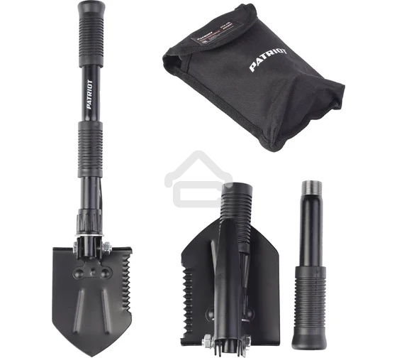 Лопата туристическая Patriot STM 425, многофункциональная, складная, чехол, 425 мм, 540 г.