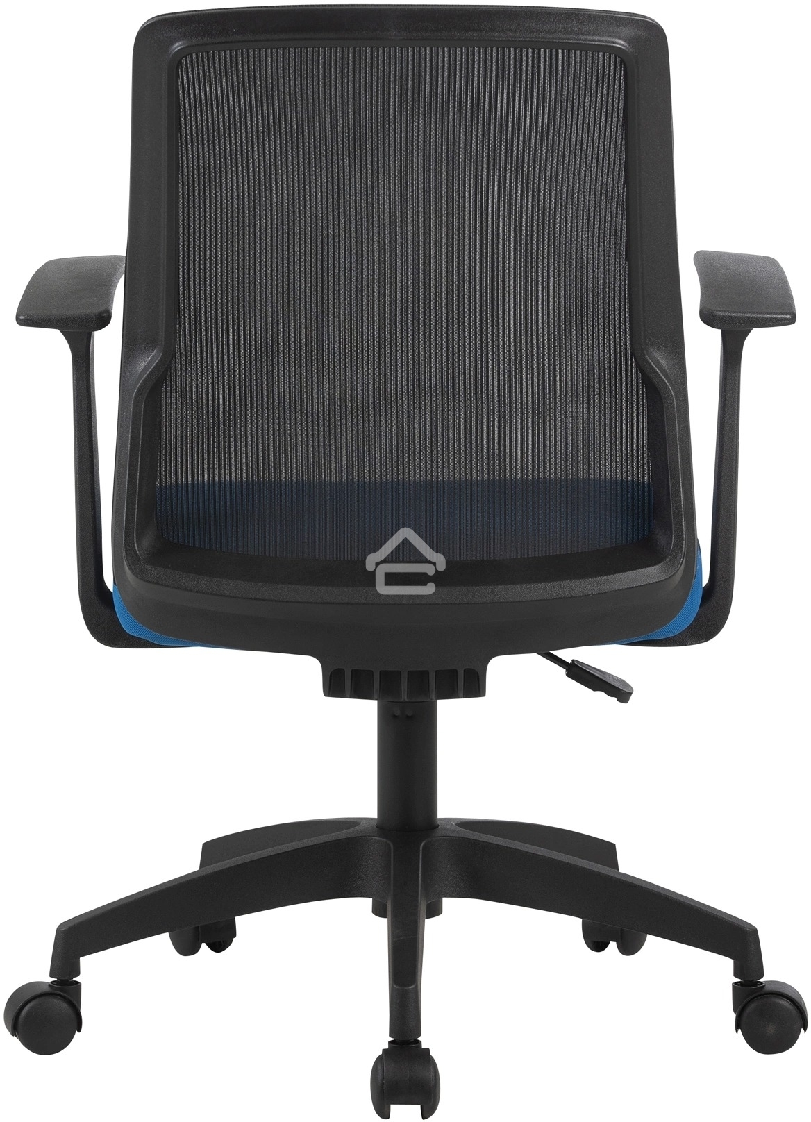 Кресло компьютерное Cactus CS-MC222-BKBL черный, сиденье темно-синий, сетка/ткань, низк.спин. крестов. пластик, пластик черный