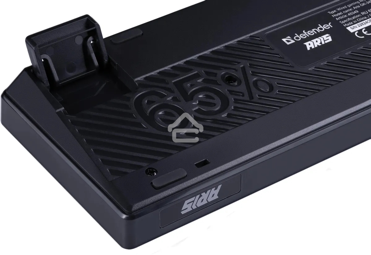 Клавиатура проводная игровая Defender Aris GK-349 RU,черный/белый,68кн+FN,радуж,1.5м