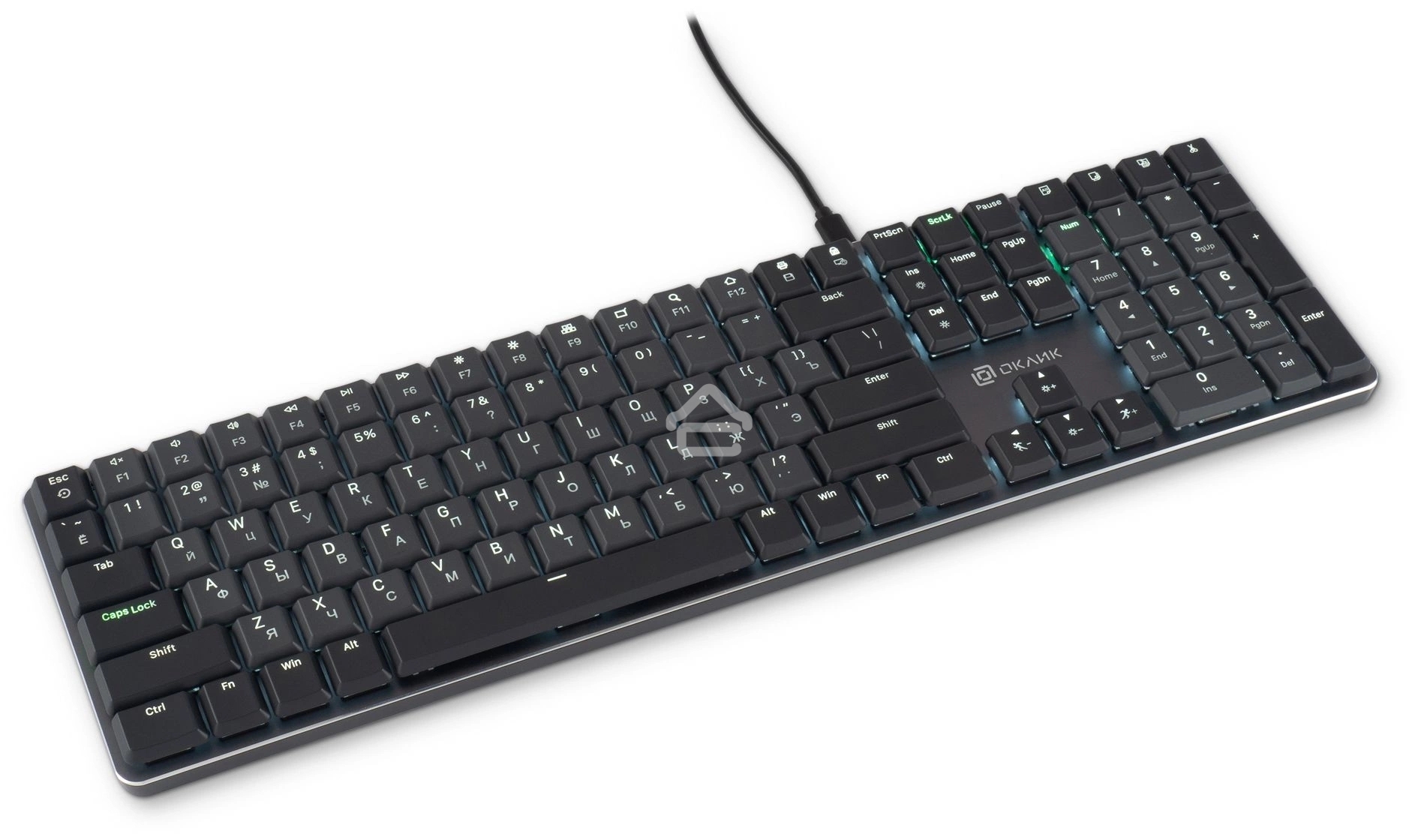 Клавиатура Oklick K953X (1901086) проводная, USB, черный/серый