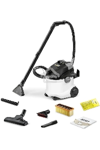 Пылесос моющий Karcher SE 5 *EU [1.081-230.0] белый/черный, 1000 Вт, уборка сухая/влажная, пылесборник контейнер/мешок, 4 л