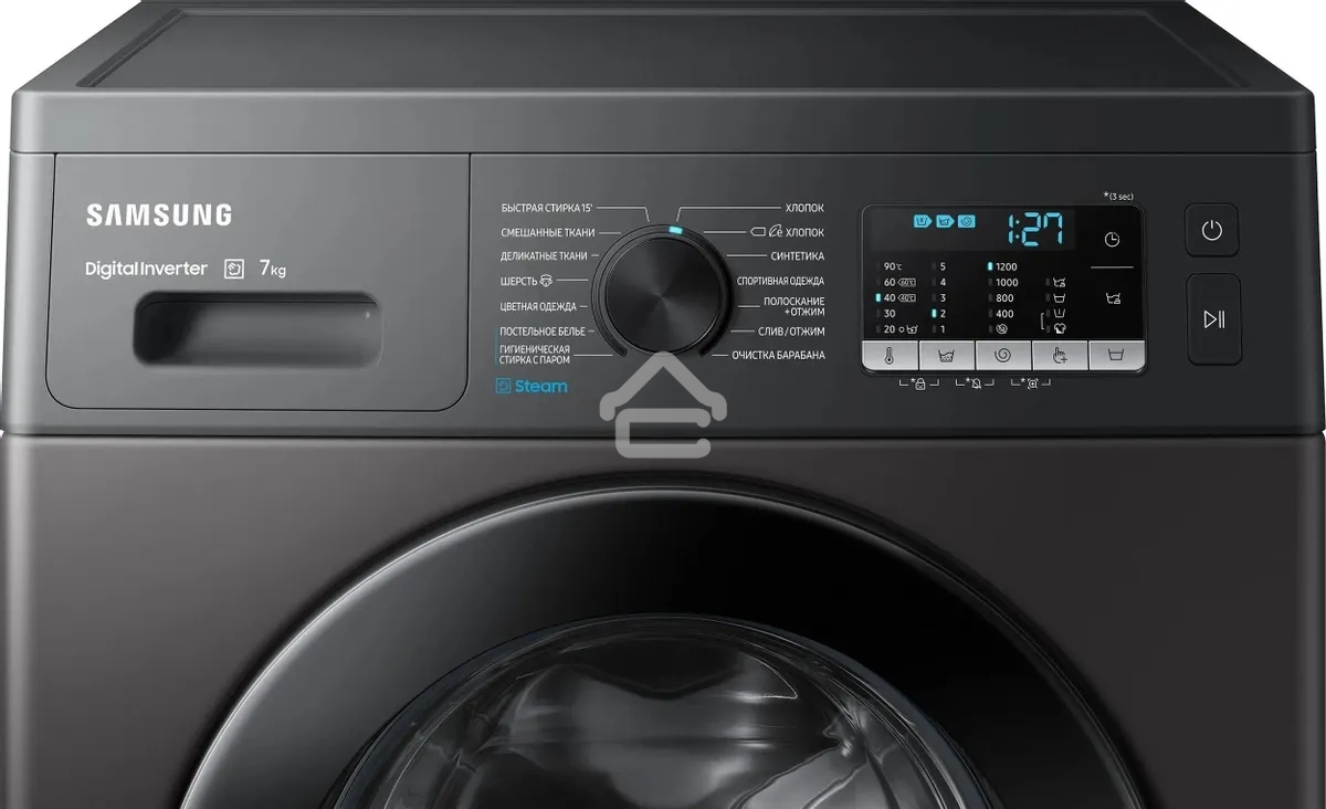Стиральная машина Samsung WW70AG5S20CXLP нержавеющая сталь, загрузка фронтальная 7 кг, 1200 об/мин, класс: A