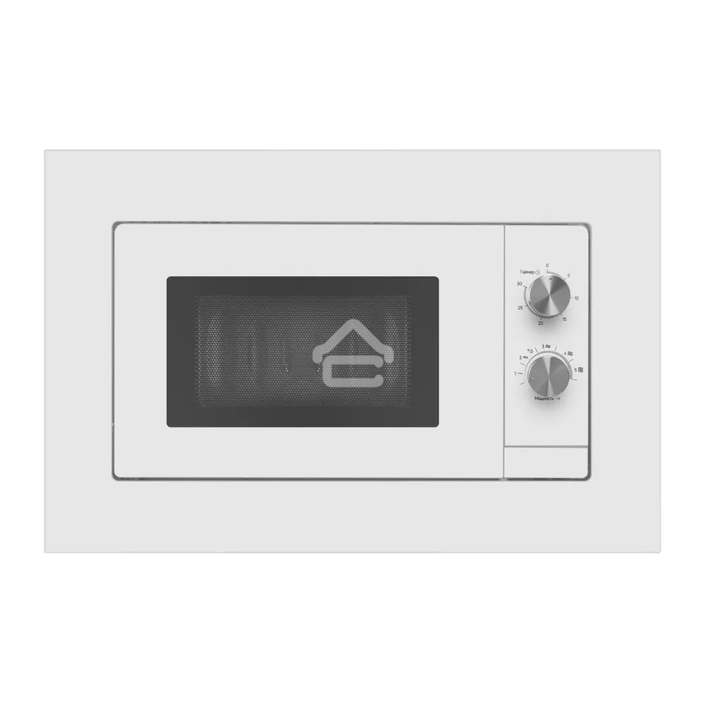 Микроволновая печь встраиваемая Maunfeld JBMO725WH01 белый, 20 л, 700 Вт, переключатели - поворотный механизм