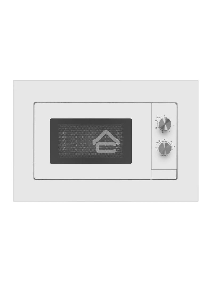 Микроволновая печь встраиваемая Maunfeld JBMO725WH01 белый, 20 л, 700 Вт, переключатели - поворотный механизм