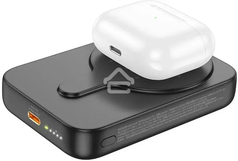 Портативный аккумулятор Hoco J117A Esteem 10000mAh QC/PD 20W 2A USB-C беспров.зар. черный