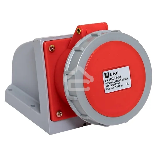 Розетка стационарная наружная EKF 1152 ps-1152-16-380 PROxima 3Р+РЕ+N 16А 380В IP67