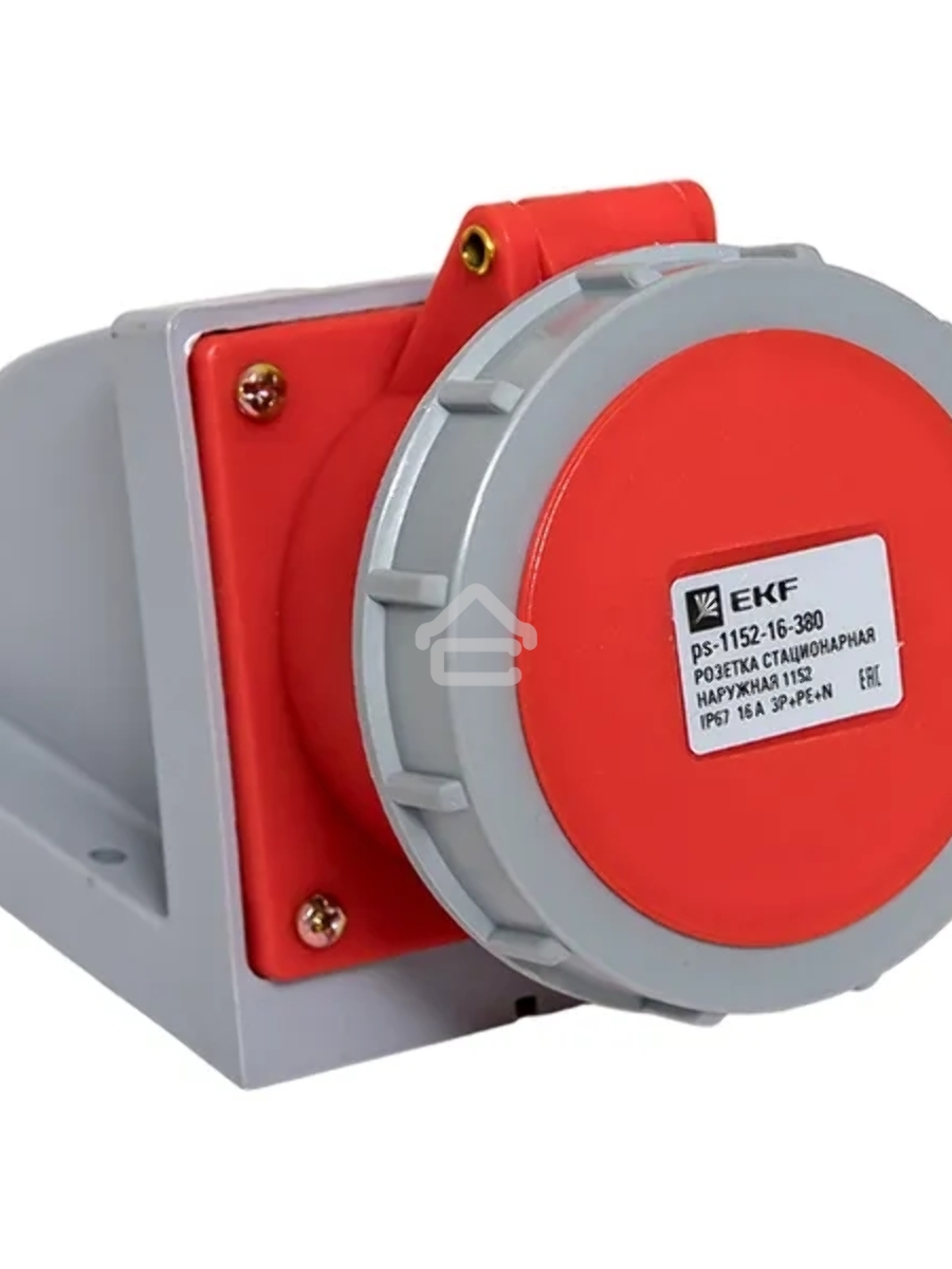 Розетка стационарная наружная EKF 1152 ps-1152-16-380 PROxima 3Р+РЕ+N 16А 380В IP67