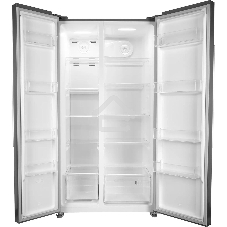 Холодильник Hyundai CS55023F нержавеющая сталь двухкамерный 347/185 л морозилка слева, No Frost, Side by Side