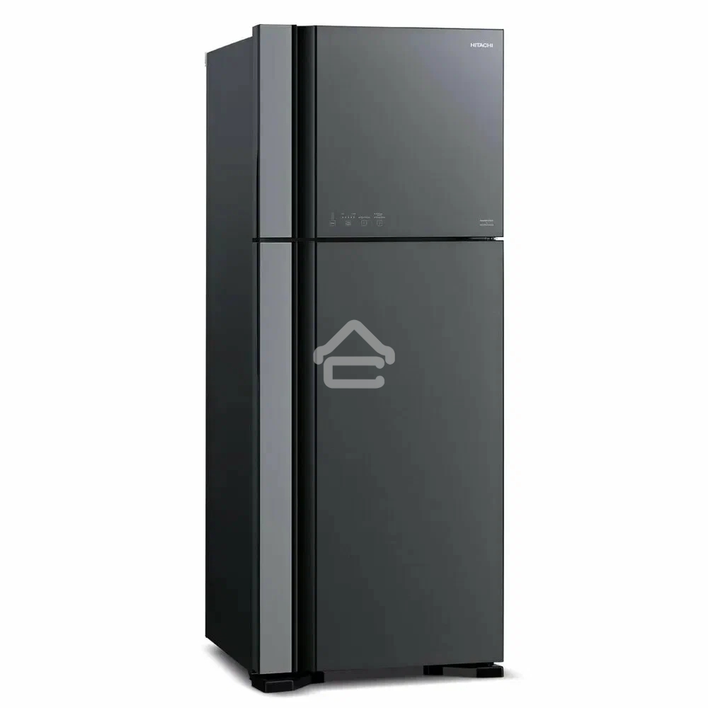 Холодильник Hitachi HRTN7489DF GGRCS серый стекло двухкамерный инвертер 345/105л морозилка сверху