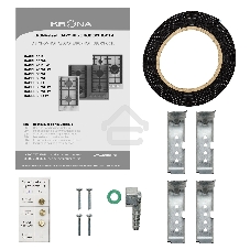 Газовая варочная поверхность Krona HAGEL 45 BL W черный