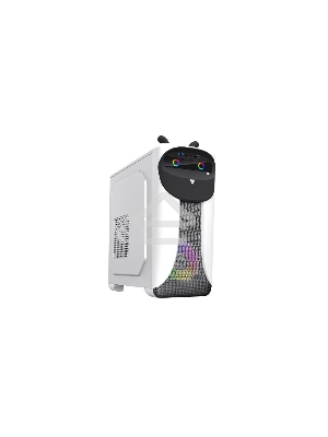 Компьютерный корпус GameMax Cute OWL, без БП (Midi Tower, ., 1*USB3.0 + 2*USB2.0, 2*120мм), Черный/белый