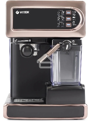 Кофеварка рожковая Vitek VT-1517 GD золотистый, исп. кофе - молотый, 1.65 л, 1238 Вт, 15 Бар