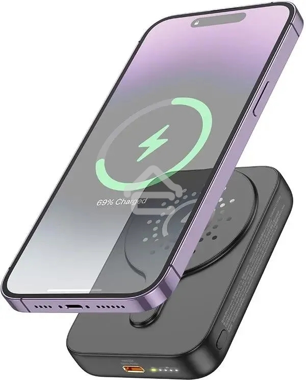 Портативный аккумулятор Hoco J117A Esteem 10000mAh QC/PD 20W 2A USB-C беспров.зар. черный