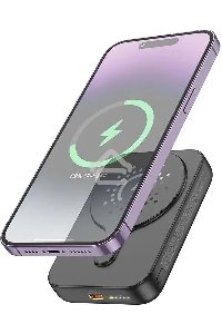 Мобильный аккумулятор Hoco J117A Esteem 10000mAh QC/PD 20W 2A USB-C беспров.зар. черный