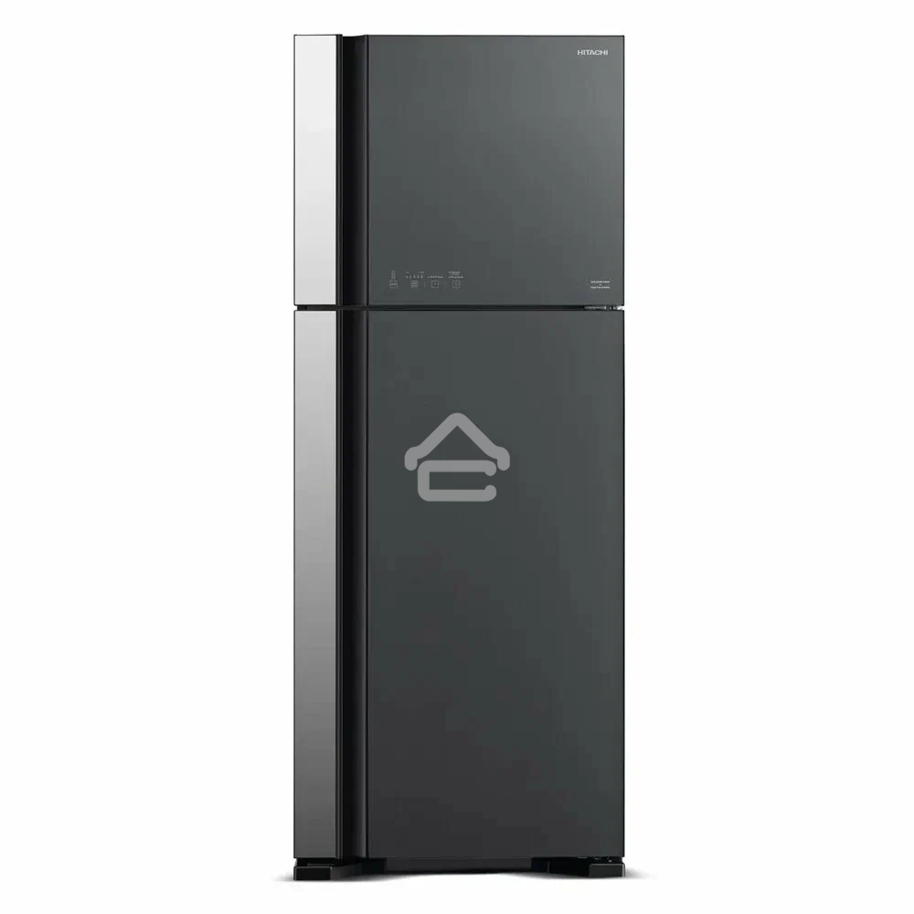 Холодильник Hitachi HRTN7489DF GGRCS серый стекло двухкамерный инвертер 345/105л морозилка сверху