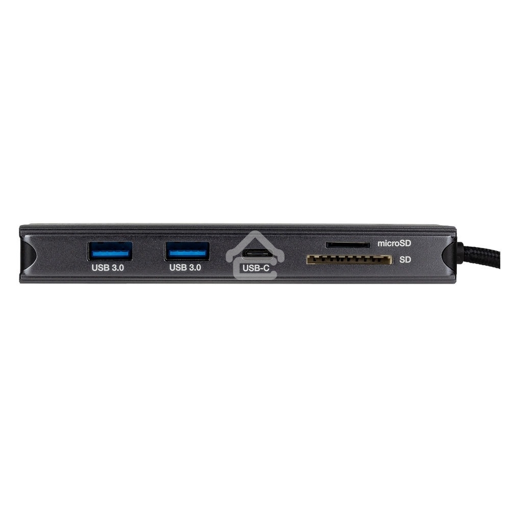 USB-концентратор HIPER Docking station USB-C HUB 11in1 (1*USB-C 100W PD, 1*HDMI 4K@60Hz, 2*DP 4K@60Hz, 2*USB-A 3.0 (5Gbps data), 1*USB-C 3.0 (5Gbps data), 1*microSD, 1*SD, 1*3.5мм audio, 1*RJ45 GB)