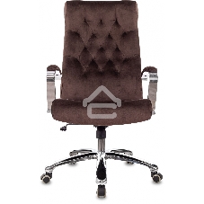 Кресло руководителя Бюрократ T-9928SL Fabric коричневый Italia 6, крестов. металл хром