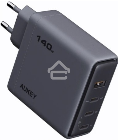 Сетевое зарядное устройство Aukey Comet Mix 140W 3C+A серый