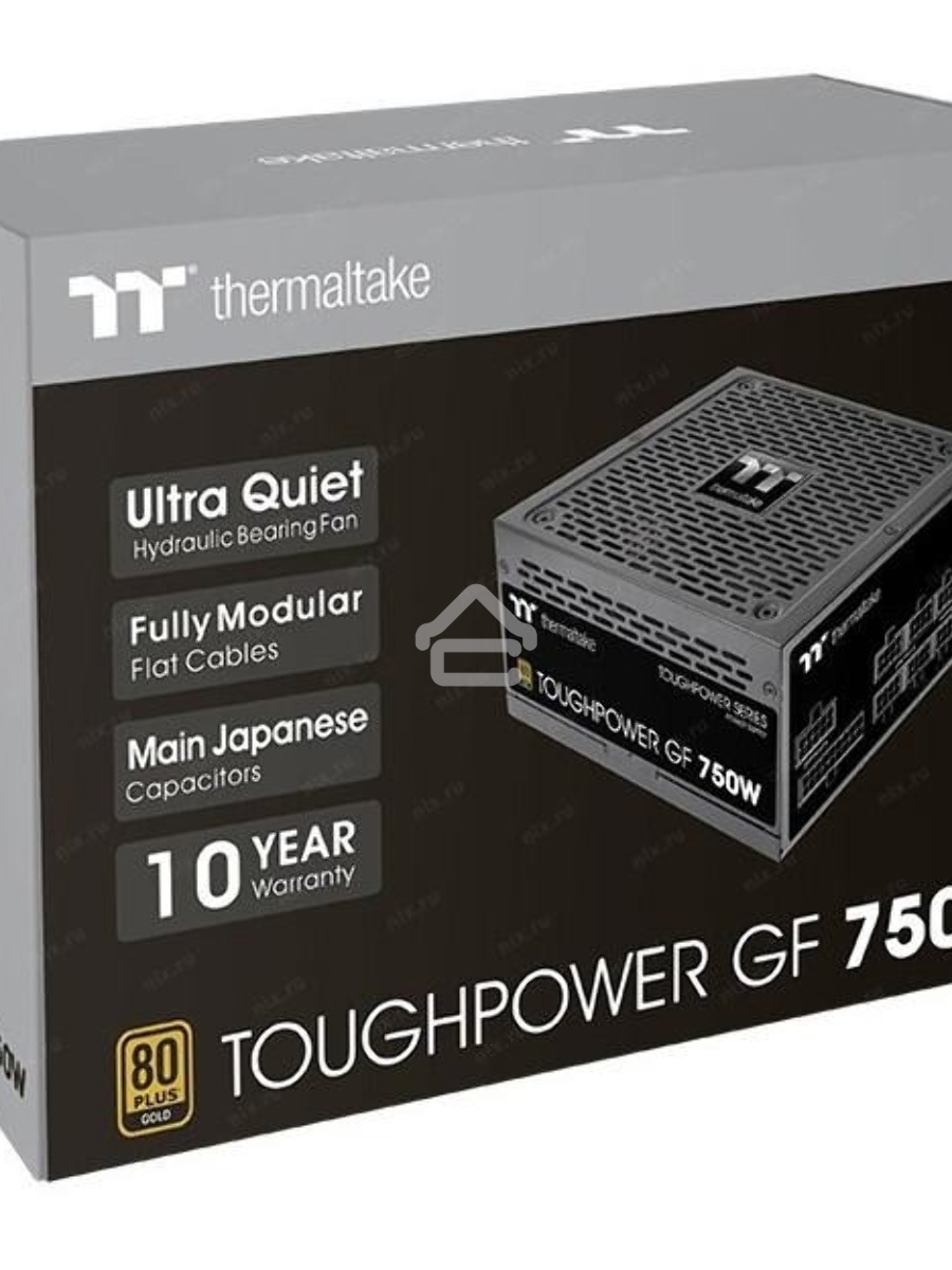 Блок питания Thermaltake Toughpower GF 750W (TTP-750AH3FCG-B), 750Вт, 80 PLUS Gold, 140мм, модульный, черный