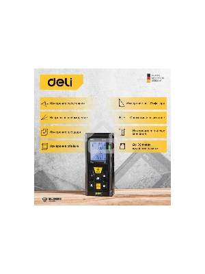 Лазерный дальномер Deli DL4170 (Диапазон измерения 0,05~80м, точность измерения: ±3мм)