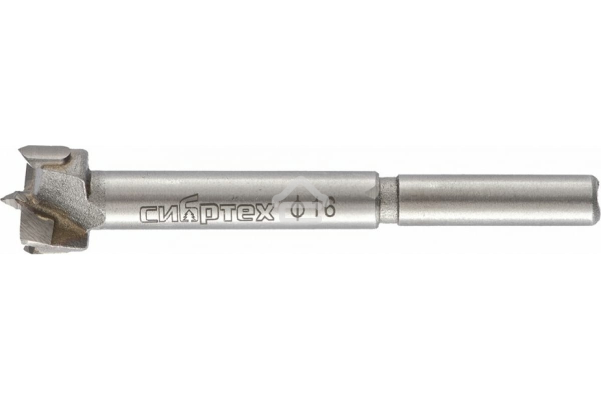 Сверло Сибртех Форстнера по дереву, 16 мм, цилиндрический хвостовик