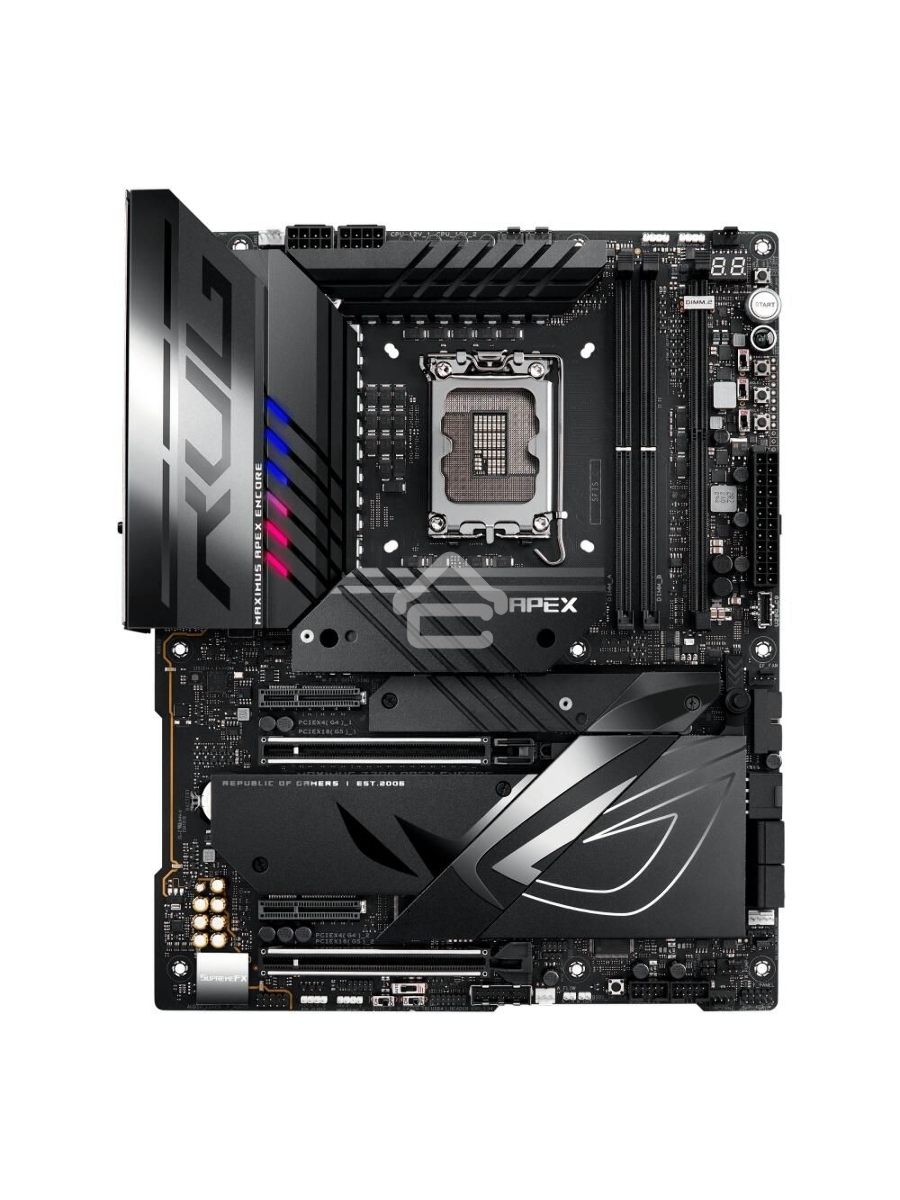 Материнская плата ASUS ROG MAXIMUS Z790 APEX ENCORE, LGA 1700, Intel Z790, 2xDDR5, 4xSATA, 3xM.2, 1xPCIe 5.0 x8, 1xPCIe 5.0 x16, 1x 2.5Gb LAN, 4xUSB-A 3.2 Gen 1, 5xUSB-A 3.2 Gen 2, 5x3.5 мм, 7.1, Standard-ATX