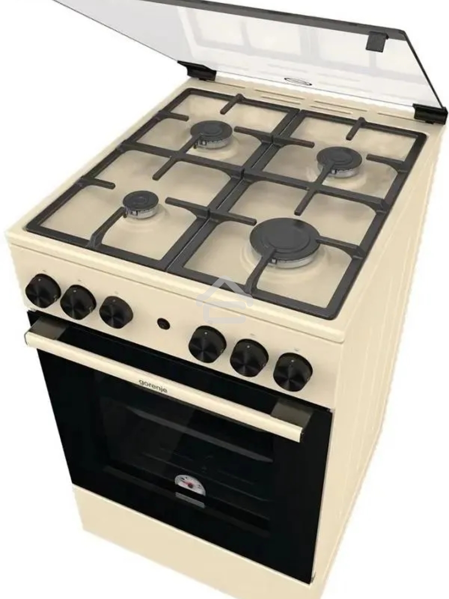 Плита газовая Gorenje GG5A21BEF бежевый, конфорок 4 газовых, духовка 70 л, 50 см x 85 см x 59.4 см