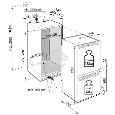 Встраиваемый холодильник Liebherr ICf 5103-22 001 белый двухкамерный 182/80л