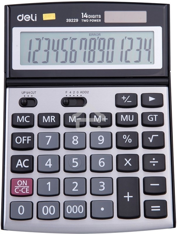 Калькулятор настольный Deli E39229 серебристый 14-разр.