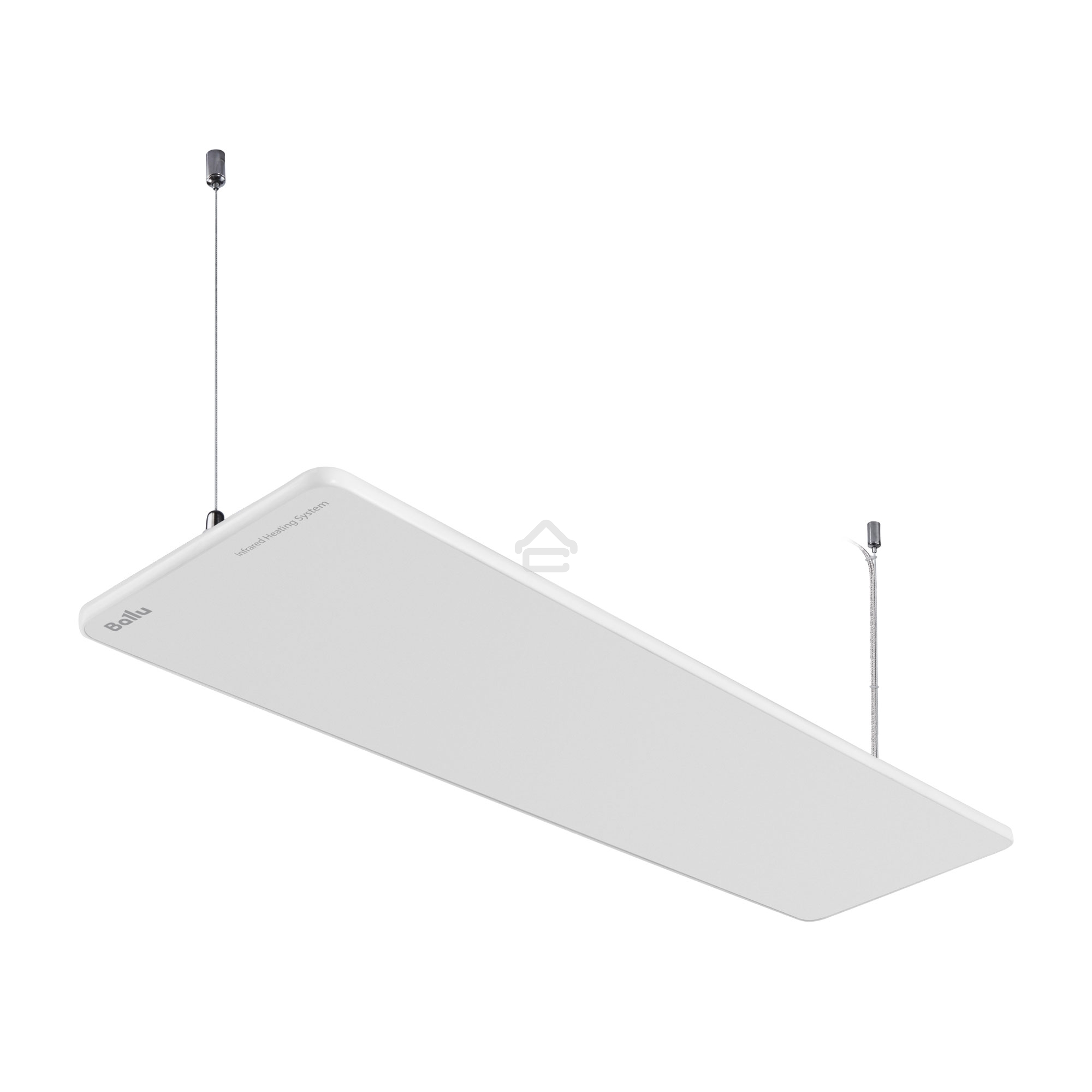 Комплект обогреватель инфракрасный Ballu BIH-GSW-1.0 + BMT-1 белый, 1000 Вт, 20 м2, термостат